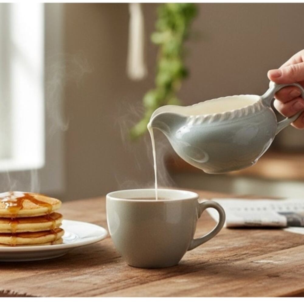 Vintage Harkerware Chesterton Gray Creamer Pitcher Pate Sur Pate from Set